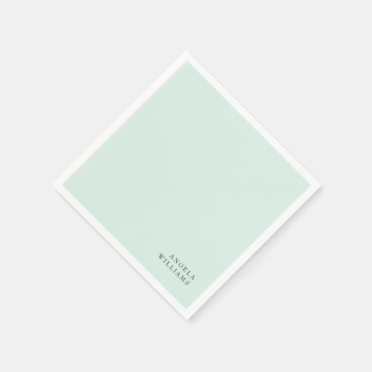 Mint aangepaste cocktail servet (Hoek)