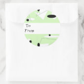 MINT ABSTRACT CADEAU LABEL STICKER (Tas)