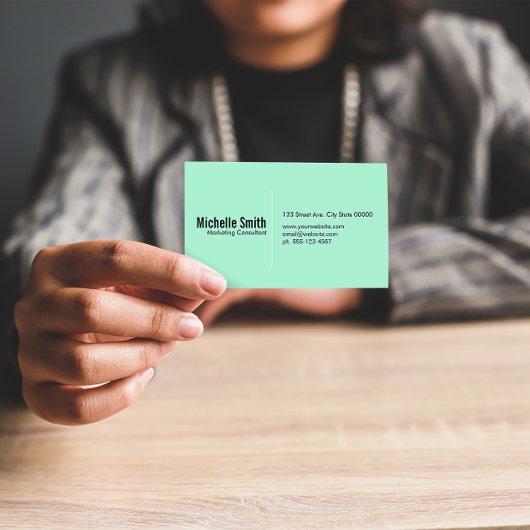 Mint achtergrond met Divider Lijn Visitekaartje