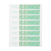 Mint Agate Waterverf | Etiket omslagadres Omwikkelbaar Adreslabel (Vel)