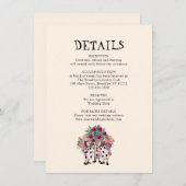 Mint Alice in Wonderland Wedding Details Informatiekaartje (Voorkant / Achterkant)