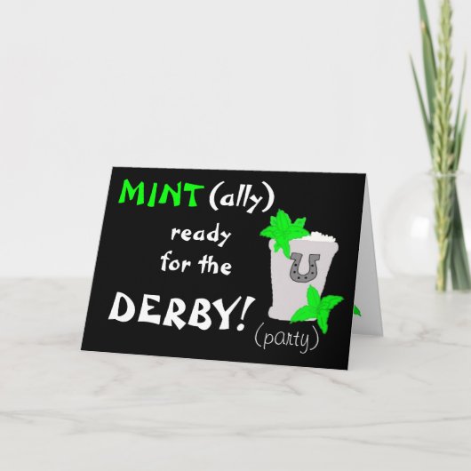 MINT(ally) klaar voor de DERBY! party invite (Voorkant)