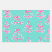 Mint and Pink Christmas Inpakpapier Vel (Voorkant)