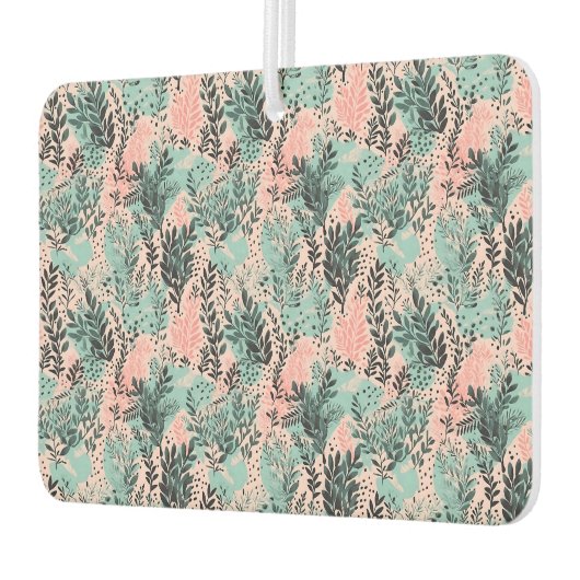 Mint and Pink Forest Pattern Luchtverfrisser (Links)