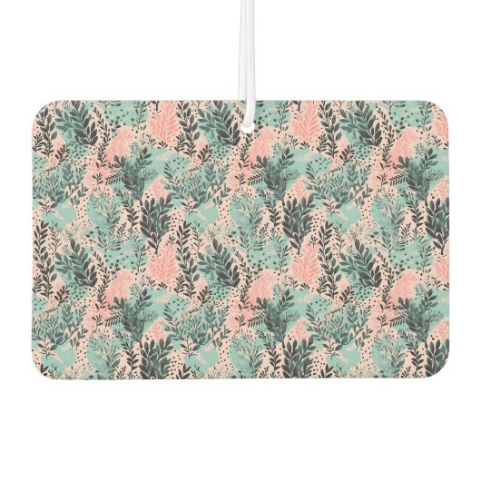 Mint and Pink Forest Pattern Luchtverfrisser (Voorkant)