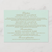  Mint Antiek Bloeiende Bruiloft Informatie Informatiekaartje (Voorkant)