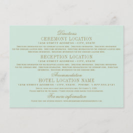  Mint Antiek Bloeiende Bruiloft Informatie Informatiekaartje