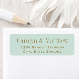  Mint Antiek Gold Wedding Return-adres Etiket