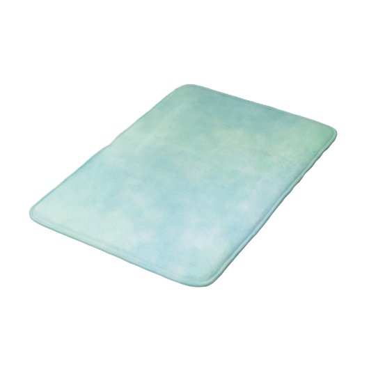 Mint Aqua Blue Tie Dye Waterverf Badmat (Gekanteld)