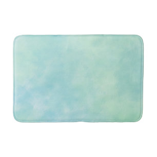 Mint Aqua Blue Tie Dye Waterverf Badmat