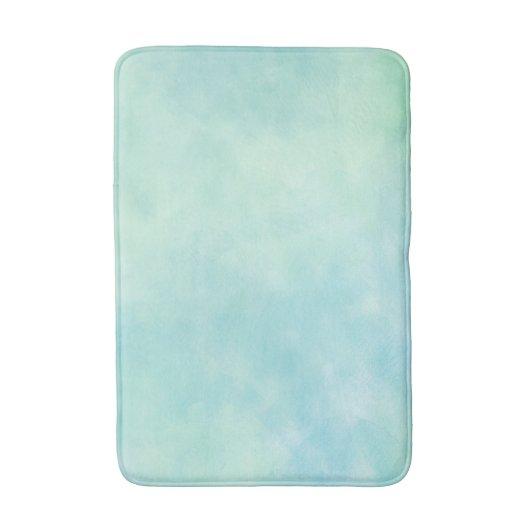 Mint Aqua Blue Tie Dye Waterverf Badmat (Voorkant Verticaal)