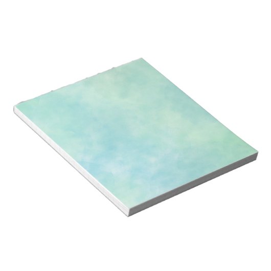 Mint Aqua Blue Tie Dye Waterverf Notitieblok (Schuin)