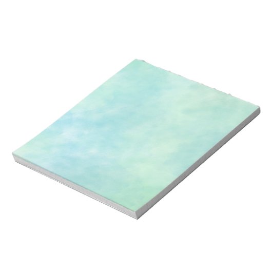 Mint Aqua Blue Tie Dye Waterverf Notitieblok (Linkerzijde)