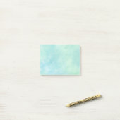 Mint Aqua Blue Tie Dye Waterverf Post-it® Notes (Op bureau)