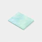 Mint Aqua Blue Tie Dye Waterverf Post-it® Notes (Schuin)