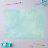 Mint Aqua Blue Tie Dye Waterverf Tissuepapier (Craft)