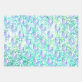 Mint Aqua Confetti Glitter Eenhoorn Inpakpapier Vel (Voorkant)