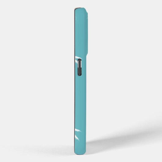 Mint Aqua en witte palmbomen Case-Mate iPhone Case (Achterkant / Rechts)
