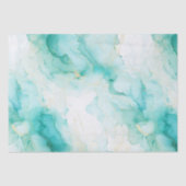 Mint Aqua Glam Elegant Goud Marmer Tissuepapier (Voorkant)