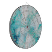 Mint Aqua Ink Marmer Dartbord (Voorkant Links)