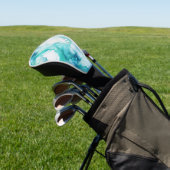 Mint Aqua Ink Marmer Golfheadcover (Insitu)