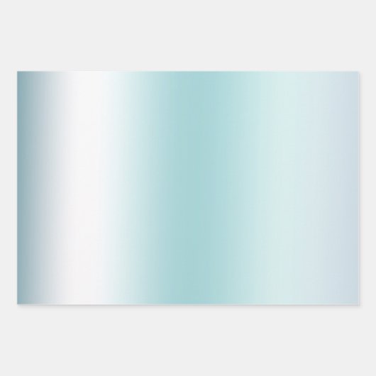 Mint Aqua Ombre Glitz Inpakpapier Vel (Voorkant 2)