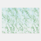 Mint Aqua Ombre Tropical Leaves Inpakpapier Vel (Voorkant 2)