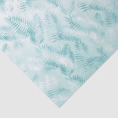 Mint Aqua Ombre Tropical Leaves Tissuepapier (Detail)
