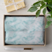 Mint Aqua Ombre Tropical Leaves Tissuepapier (Geschenk)