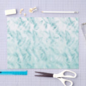 Mint Aqua Ombre Tropical Leaves Tissuepapier (Craft)