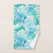 Mint Aqua Pearl Gold Marble Bad Handdoek (Handdoek)