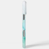 Mint Aqua Pearl Gold Marble Case-Mate iPhone Case (Achterkant / Rechts)