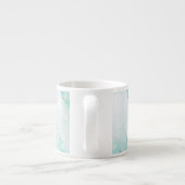 Mint Aqua Pearl Gold Marble Espresso Kop (Achterkant)