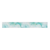 Mint Aqua Pearl Gold Marble Grosgrain Lint (Voorkant)