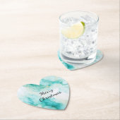 Mint Aqua Pearl Gold Marble Kartonnen Onderzetters (Insitu)