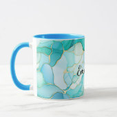 Mint Aqua Pearl Gold Marble Mok (Links)