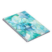 Mint Aqua Pearl Gold Marble Notitieboek (Rechterzijde)
