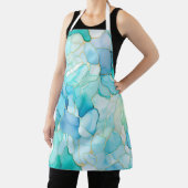 Mint Aqua Pearl Gold Marble Schort (Insitu)