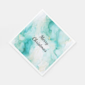 Mint Aqua Pearl Gold Marble Servet (Hoek)