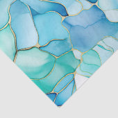 Mint Aqua Pearl Gold Marble Tissuepapier (Detail)