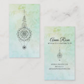 *~* Mint Aqua Reiki Energy Healing Nirvana Visitekaartje (Voorkant / Achterkant)