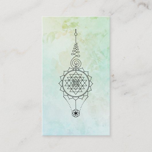 *~* Mint Aqua Reiki Energy Healing Nirvana Visitekaartje (Voorkant)