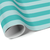 Mint Aqua Striped Cadeaupapier (Rol Hoek)