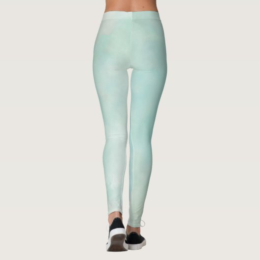 Mint Aqua Tie Dye Leggings (Achterkant)