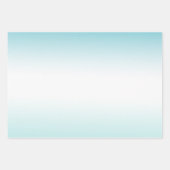 Mint Aqua White Tropical Beach Bladeren Inpakpapier Vel (Voorkant 2)