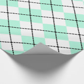 Mint Argyle Wrapping Paper Cadeaupapier (Hoek)