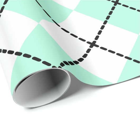 Mint Argyle Wrapping Paper Cadeaupapier (Rol Hoek)