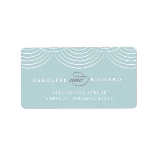 Mint Art Deco String Lights Retouradres Label (Voorkant)