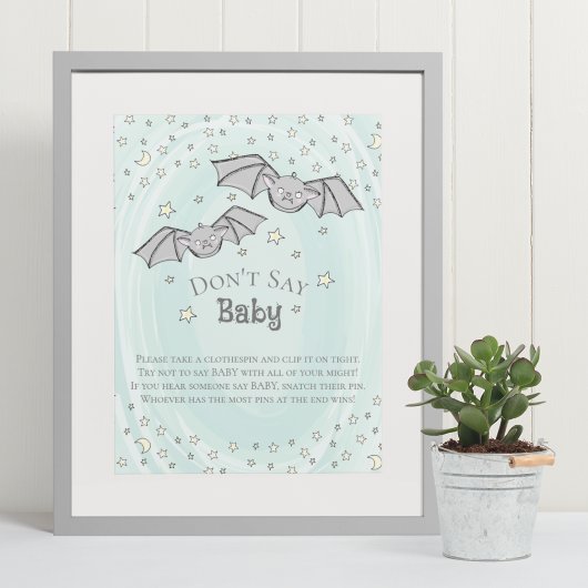 Mint Baby Bat Don't Say Baby Spel Poster