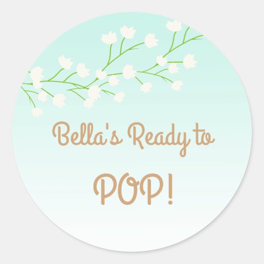 Mint Baby's Breath Ready to Pop Stickers (Voorkant)